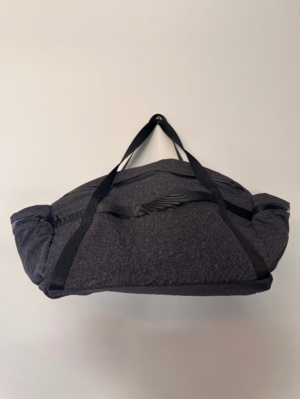 NWT Lululemon Core Duffle Bag 2.0 38L Heathered Black Gym Travel Weekender